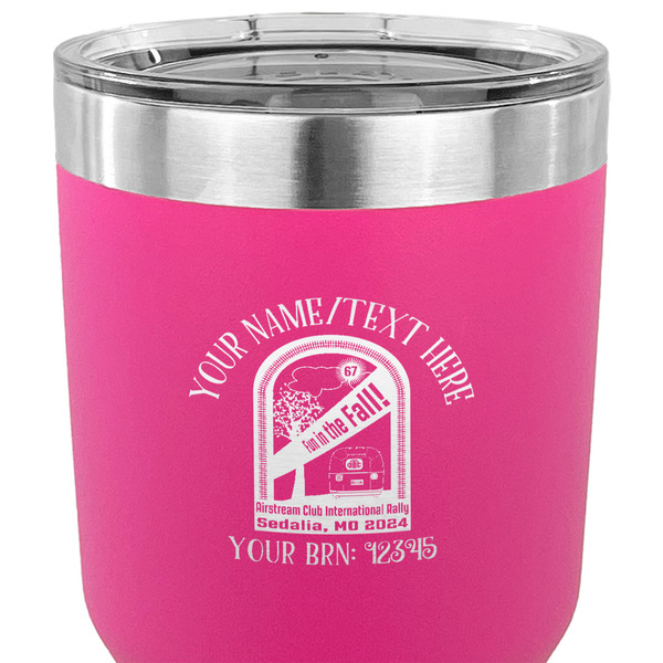Airstream International Rally - 2024 30 oz Stainless Steel Ringneck Tumbler - Pink - CLOSE UP