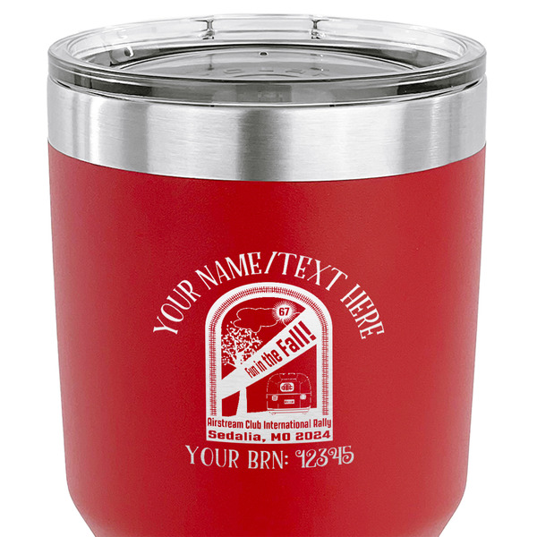 Airstream International Rally - 2024 30 oz Stainless Steel Ringneck Tumbler - Red - CLOSE UP