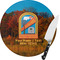 Airstream International Rally - 2024 Round Glass Cutting Board - Small