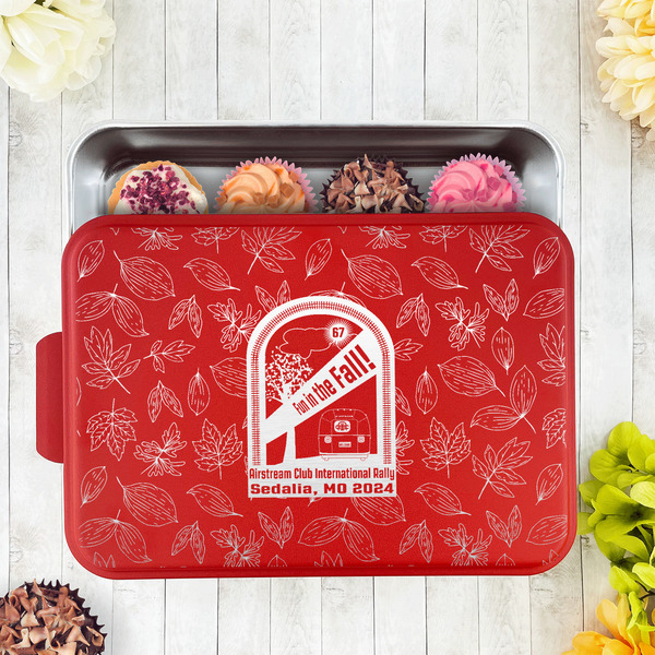 Airstream International Rally - 2024 Aluminum Baking Pan - Red Lid - LIFESTYLE