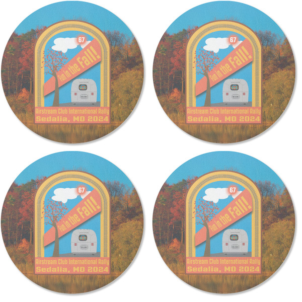 Airstream International Rally - 2024 Coaster Round Rubber Back - Apvl