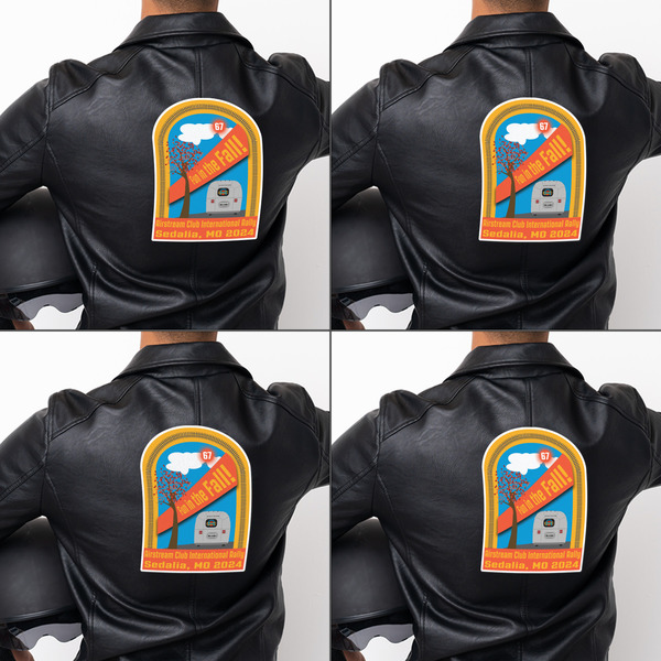 Airstream International Rally - 2024 Custom Shape Iron On Patches - XXXL - Set of 4 - Approval