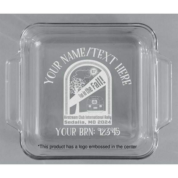 Airstream International Rally - 2024 Glass Cake Dish - 8"x8" - Approval