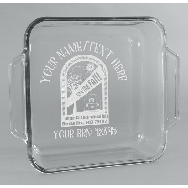 Custom Airstream International Rally - 2024 Glass Cake Dish - 8in x 8in