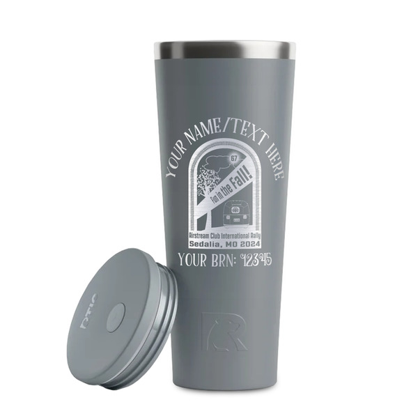 Airstream International Rally - 2024 Grey RTIC Everyday Tumbler - 28 oz. - Lid Off