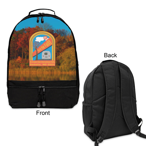 Airstream International Rally - 2024 Large Backpack - Black - Front & Back View