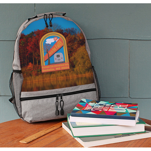 Airstream International Rally - 2024 Large Backpack - Gray - On Desk