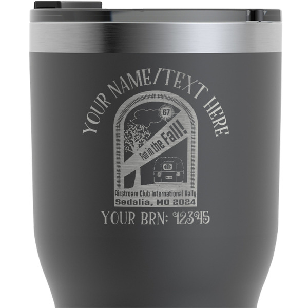 Airstream International Rally - 2024 RTIC Tumbler - Black - Close Up