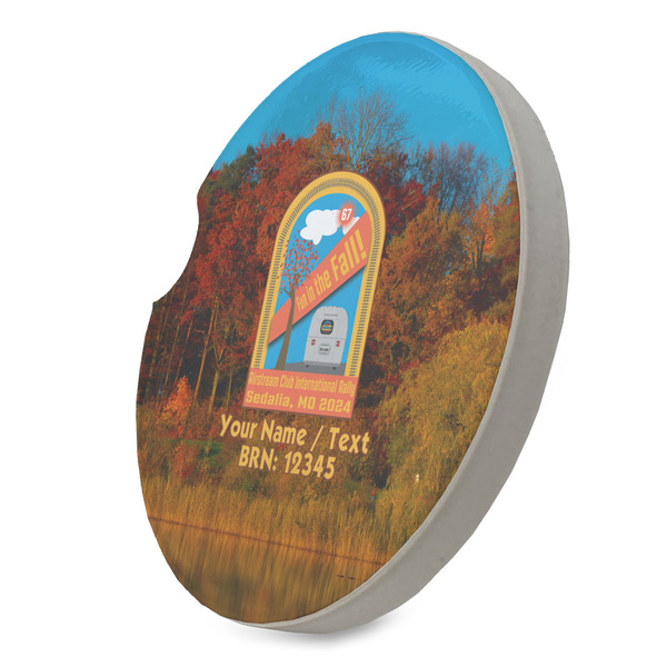 Airstream International Rally - 2024 Sandstone Car Coaster - Standing Angle