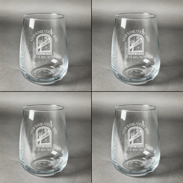 Airstream International Rally - 2024 Set of Four Personalized Stemless Wineglasses (Approval)