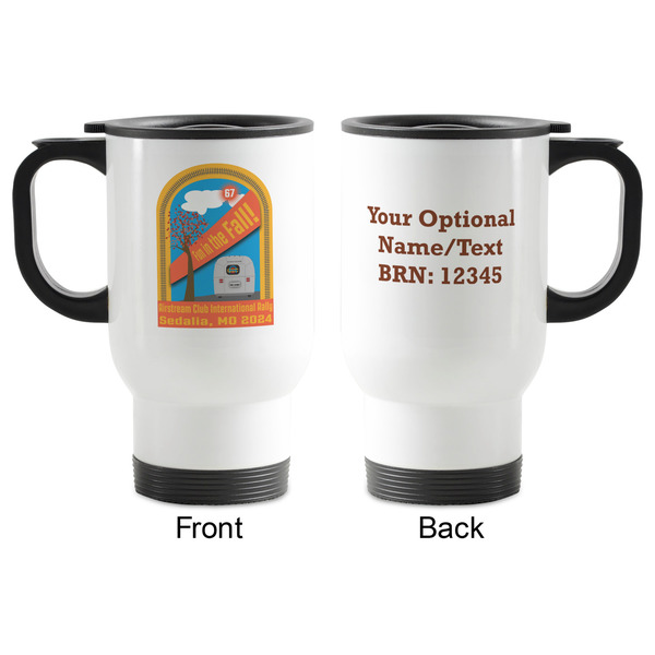 Airstream International Rally - 2024 Stainless Steel Travel Mug with Handle - Front & Back