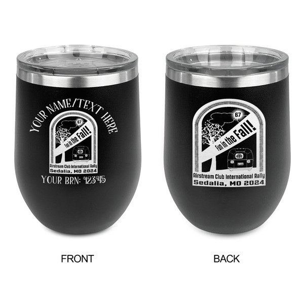 Airstream International Rally - 2024 Stainless Wine Tumblers - Black - Double Sided - Approval
