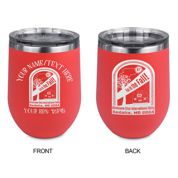 Airstream International Rally - 2024 Stainless Wine Tumblers - Coral - Double Sided - Approval