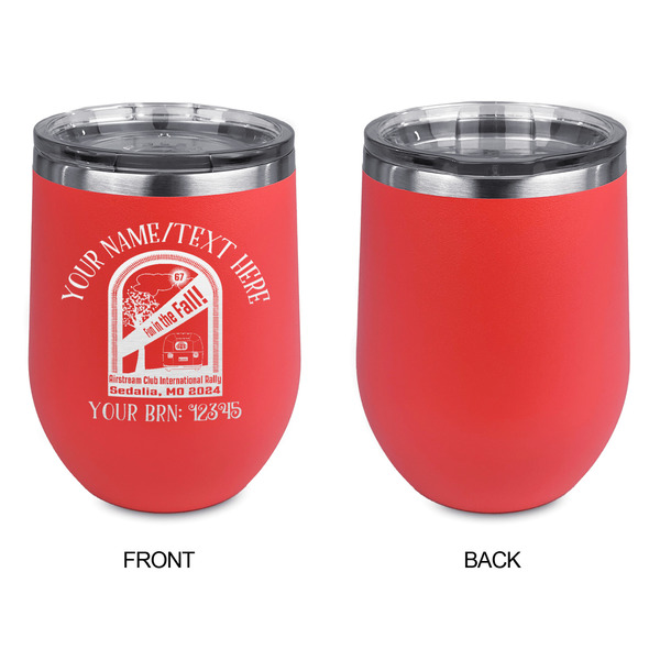 Airstream International Rally - 2024 Stainless Wine Tumblers - Coral - Single Sided - Approval