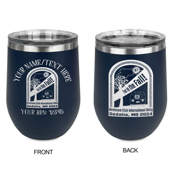 Airstream International Rally - 2024 Stainless Wine Tumblers - Navy - Double Sided - Approval