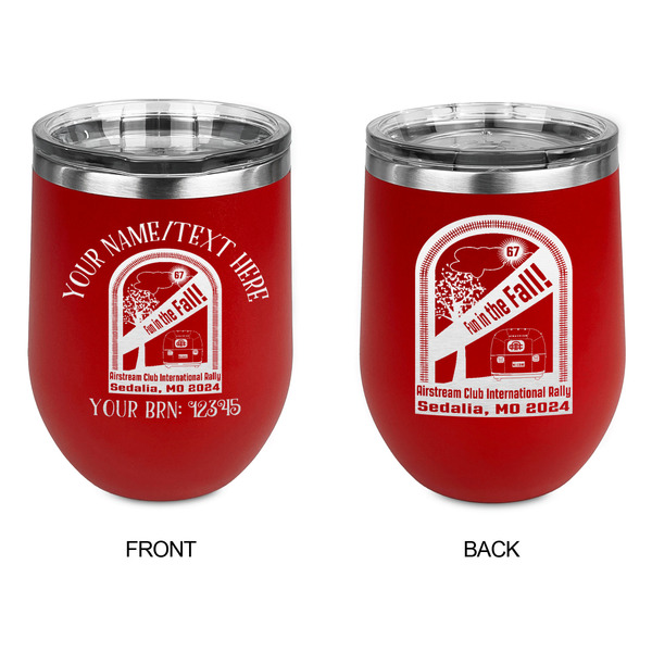Airstream International Rally - 2024 Stainless Wine Tumblers - Red - Double Sided - Approval
