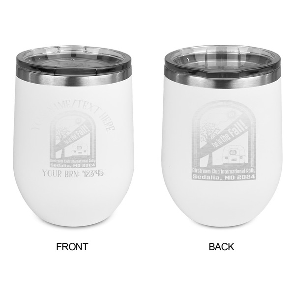 Airstream International Rally - 2024 Stainless Wine Tumblers - White - Double Sided - Approval