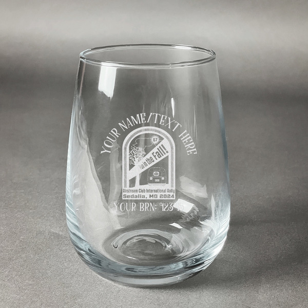Custom Airstream International Rally - 2024 Stemless Wine Glass - Laser Engraved