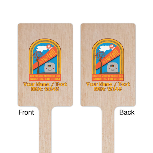 Airstream International Rally - 2024 Wooden 6.25" Stir Stick - Rectangular - Double Sided - Front & Back