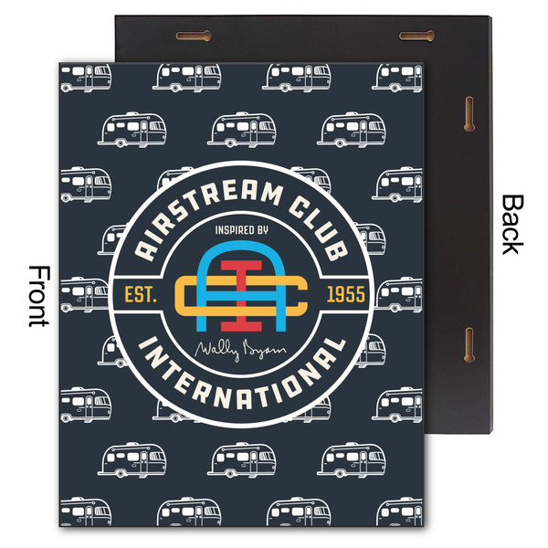 Airstream Club International Logo 11x14 Wood Print - Front & Back View