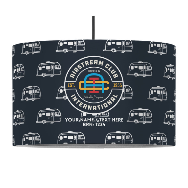 Airstream Club International Logo 12" Drum Lampshade - PENDANT (Fabric)