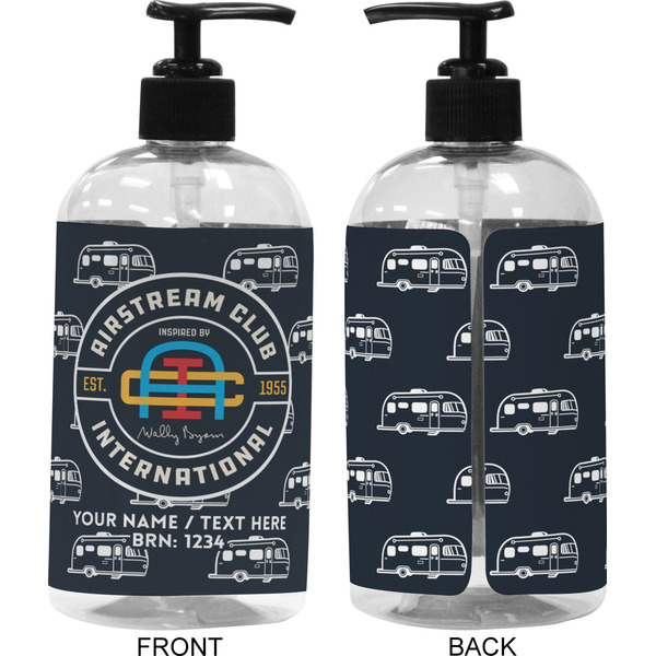Airstream Club International Logo 16 oz Plastic Liquid Dispenser (Approval) - Black