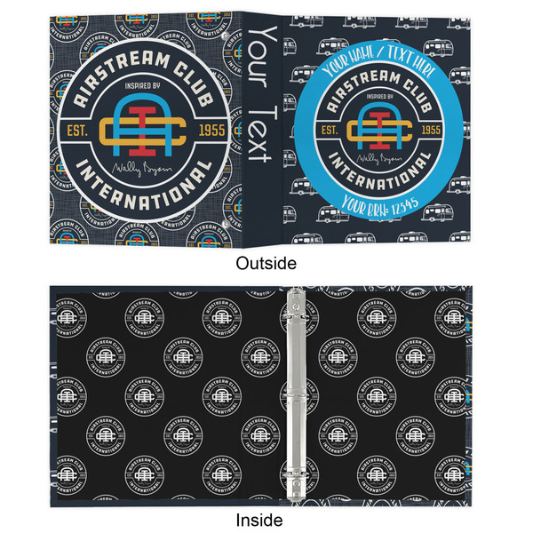 Airstream Club International Logo 3 Ring Binders - Full Wrap - 1" - Approval