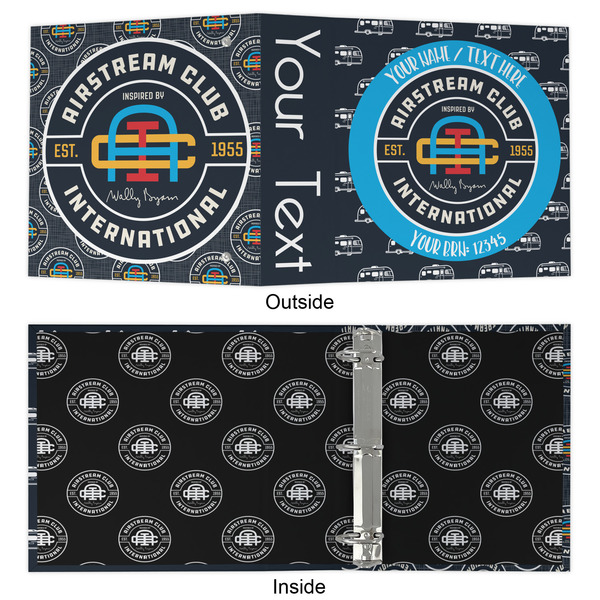 Airstream Club International Logo 3 Ring Binders - Full Wrap - 2" - Approval