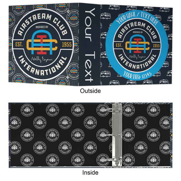 Airstream Club International Logo 3 Ring Binders - Full Wrap - 3" - Approval