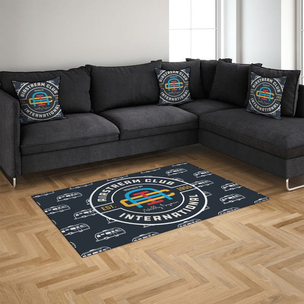 Airstream Club International Logo 4'x6' Indoor Area Rugs - IN CONTEXT