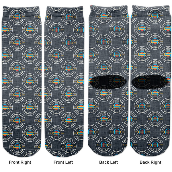 Airstream Club International Logo Adult Crew Socks - Double Pair - Front and Back - Apvl