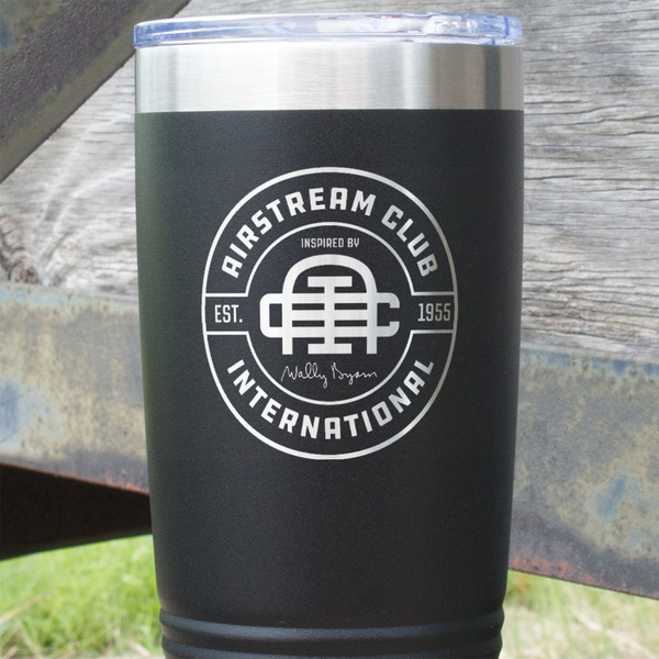 Airstream Club International Logo Black Polar Camel Tumbler - 20oz - Close Up