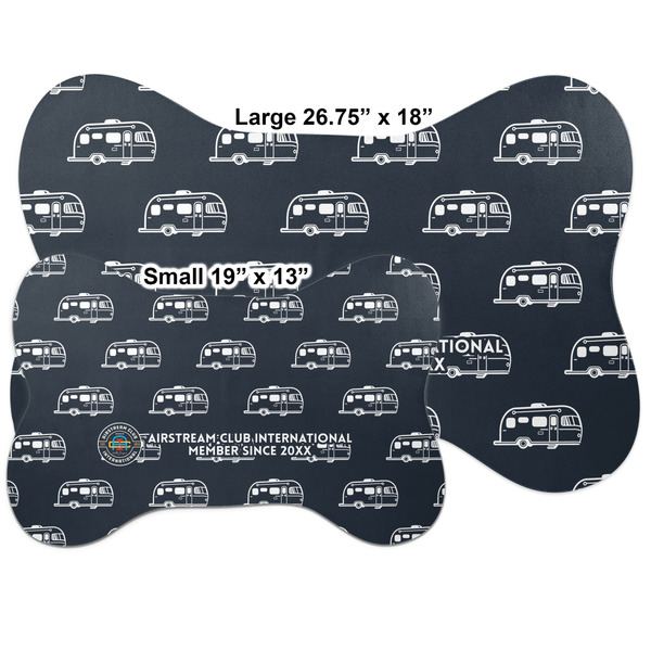 Airstream Club International Logo Bone Shaped Mat Comparison