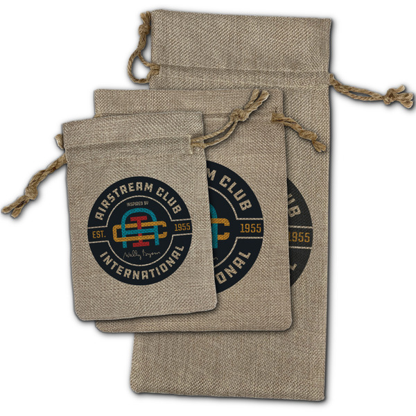 Airstream Club International Logo Burlap Gift Bags - (PARENT MAIN) All Three