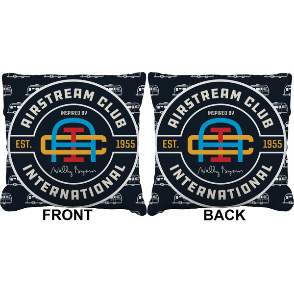 Airstream Club International Logo Burlap Pillow Approval