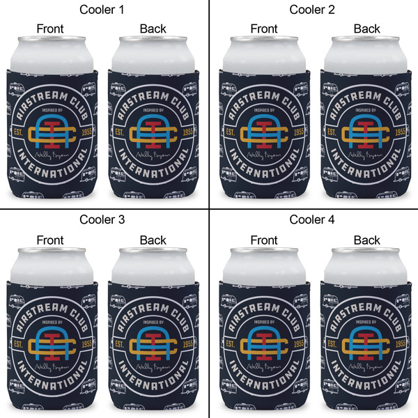 Airstream Club International Logo Can Cooler - Standard 12oz - Set of 4 - Front & Back