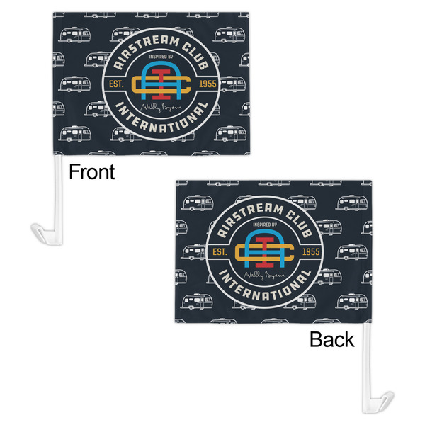 Airstream Club International Logo Car Flag - 11" x 8" - Front & Back View
