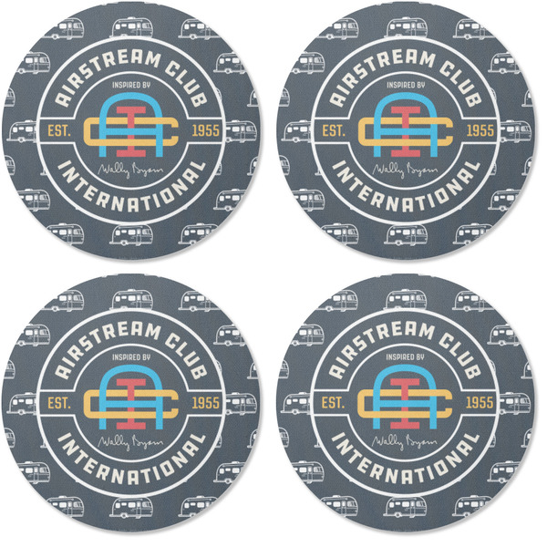 Airstream Club International Logo Coaster Round Rubber Back - Apvl