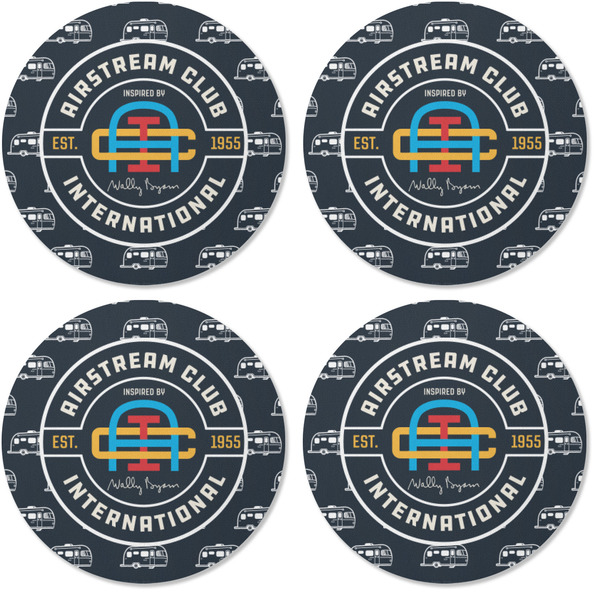 Airstream Club International Logo Coaster Round Rubber Back - Apvl