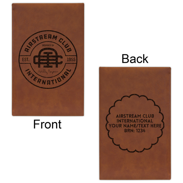 Airstream Club International Logo Cognac Leatherette Journal - Double Sided - Apvl