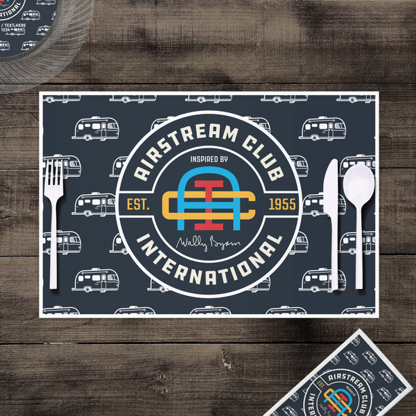 Airstream Club International Logo Disposable Paper Placemat - In Context
