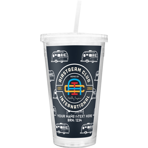 Custom Airstream Club International Logo Double Wall Tumbler with Straw