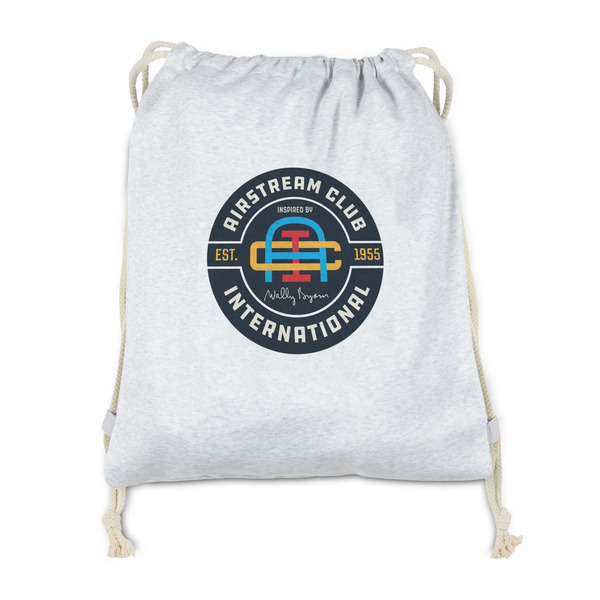 Custom Airstream Club International Logo Drawstring Backpack - Sweatshirt Fleece - Double-Sided