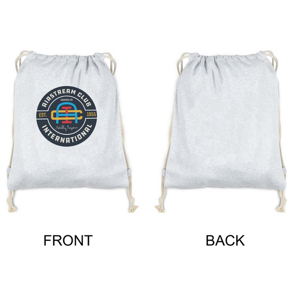 Airstream Club International Logo Drawstring Backpacks - Sweatshirt Fleece - Single Sided - APPROVAL