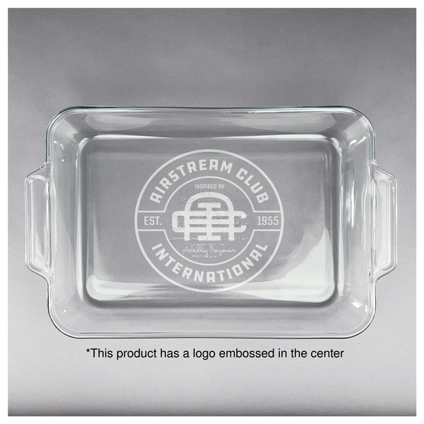 Airstream Club International Logo Glass Baking Dish - 13"x9" - Approval