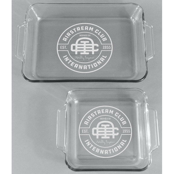 Airstream Club International Logo Glass Baking Dish Set - Front