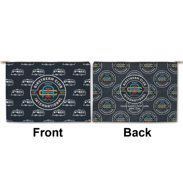 Airstream Club International Logo Large Zipper Pouch Approval (Front and Back)