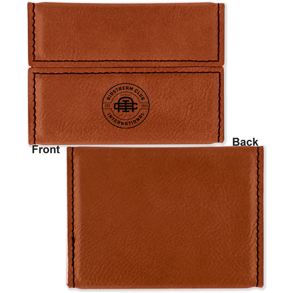 Airstream Club International Logo Leather Business Card Holder Front Back Single Sided - Apvl