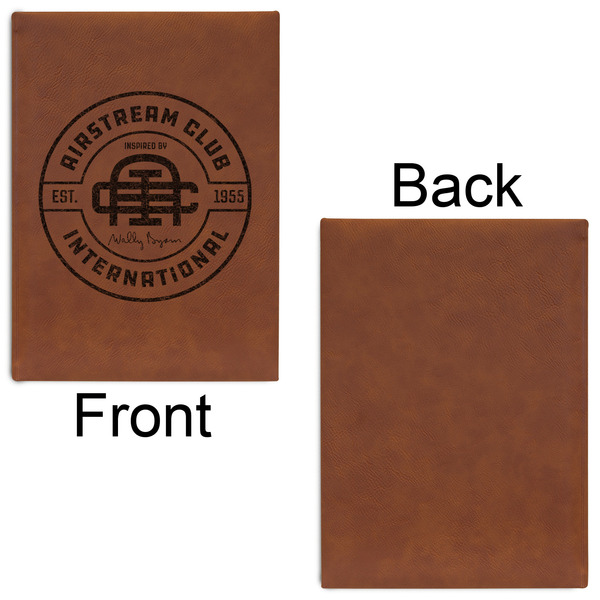 Airstream Club International Logo Leatherette Sketchbooks - Large - Single Sided - Front & Back View