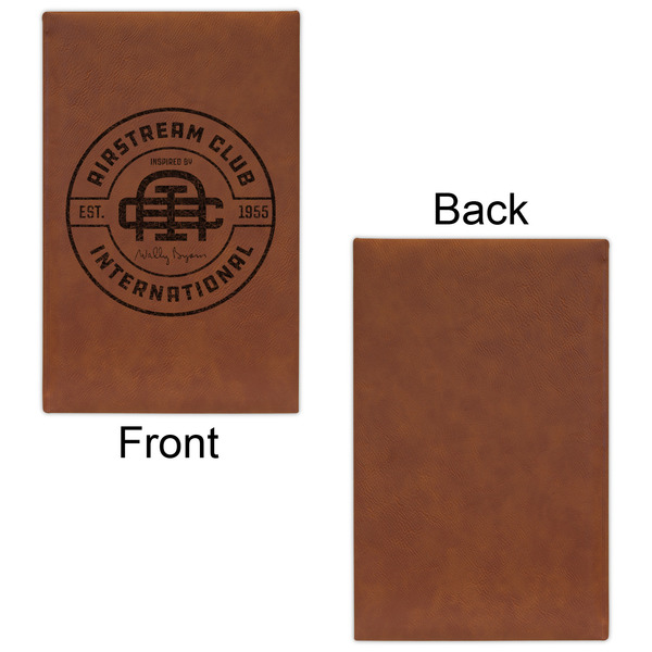 Airstream Club International Logo Leatherette Sketchbooks - Small - Single Sided - Front & Back View